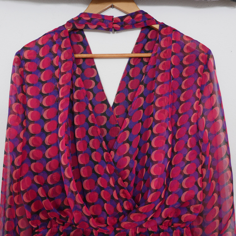 Long Sleeve Geo Pattern Dress - Picture 7 of 8